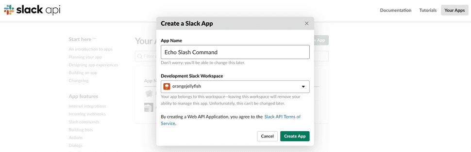 Creating a Slack App