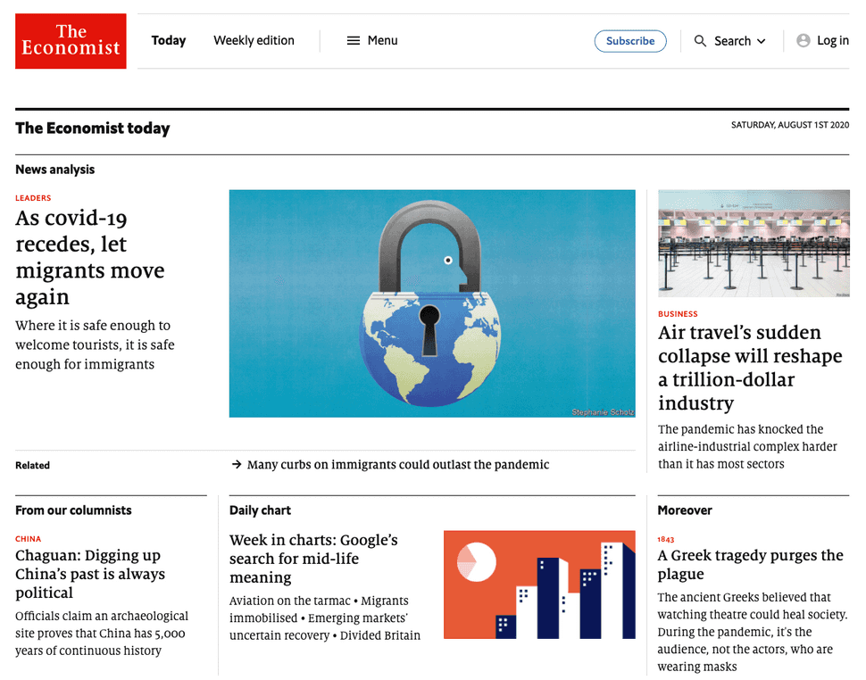 economist.com homepage